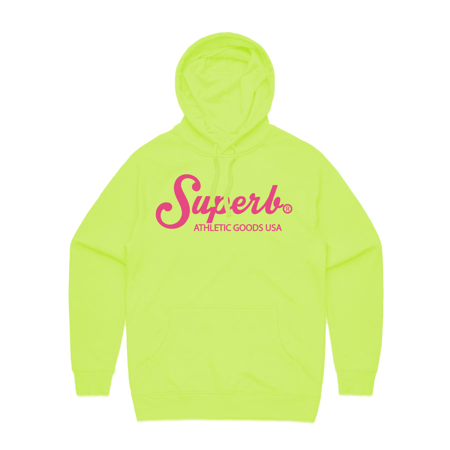 Superb Athletic Goods Hoodie - Neon Yellow/Pink
