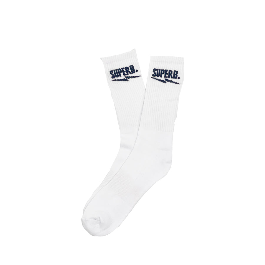 Superb Logo Socks - White
